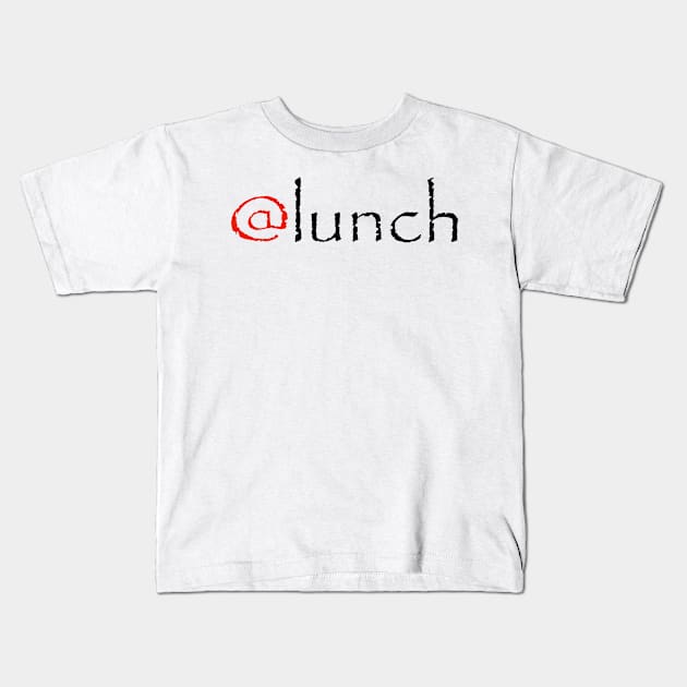 @lunch Kids T-Shirt by robertbruton